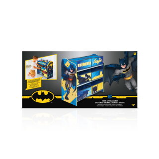 Batman - Regal zur Spielzeugaufbewahrung mit sechs Kisten für Kinder