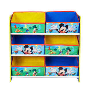 Mickey Mouse  - Regal zur Spielzeugaufbewahrung mit sechs Kisten für Kinder