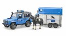 Bruder 02588 - Land Rover Defender Polizeifahrzeug, Pferd...