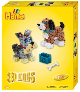 HAMA 3243 - Geschenkpackung, 3-D Hunde Bügelperlen