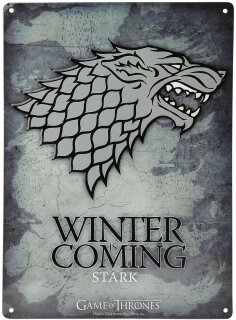 Game of Thrones Stark - Metallplatte - Emblem