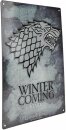 Game of Thrones Stark - Metallplatte - Emblem